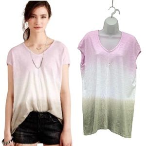 LEFT OF CENTER‎ Anthropologie Sz S Kiri Dip Dye Lavender Sleeveless Tunic Top
